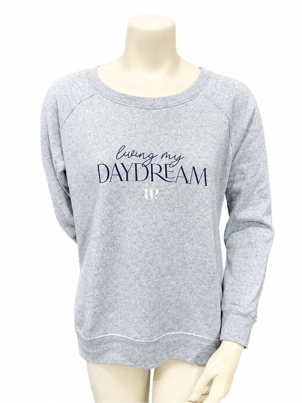 MV Sport Living My Daydream Graphic Sweatshirt Gray Fleece Crewneck Medium